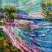 Painting Beach of Provence  by Georgieva Vanya | Painting Figurative Landscapes Oil