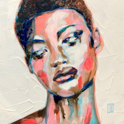 Gemälde Enjoy the silence von Coco | Gemälde Figurativ Acryl Porträt