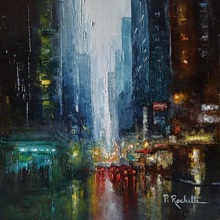 Painting City life by Rochette Patrice | Painting Figurative Oil Pop icons, Urban