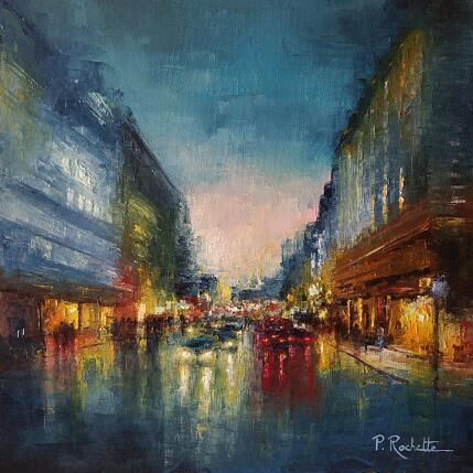 Painting Vibration urbaine by Rochette Patrice | Painting Figurative Oil Urban