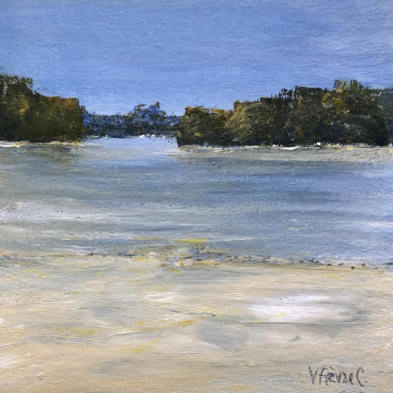 Painting La Loire en été by Fièvre Véronique | Painting Figurative Acrylic Landscapes, Nature