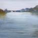 Painting La Loire à Tours  by Fièvre Véronique | Painting Figurative Landscapes Nature Acrylic