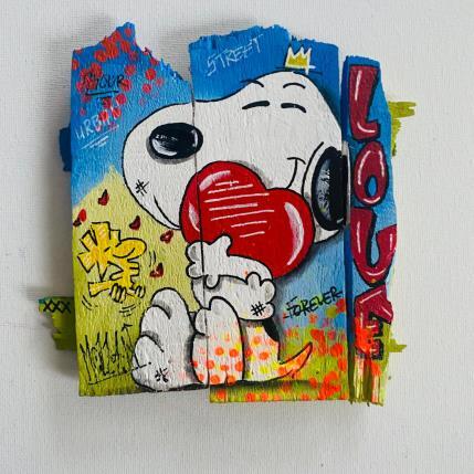 Painting Amour by Molla Nathalie  | Painting Pop-art Acrylic, Posca, Wood Pop icons