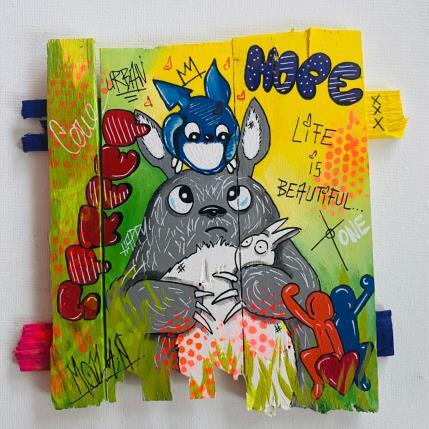 Gemälde Amour von Molla Nathalie  | Gemälde Pop-Art Acryl, Holz, Posca Pop-Ikonen