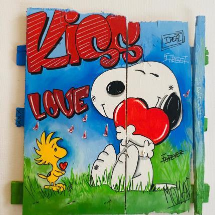 Painting Love by Molla Nathalie  | Painting Pop-art Acrylic, Posca, Wood Pop icons