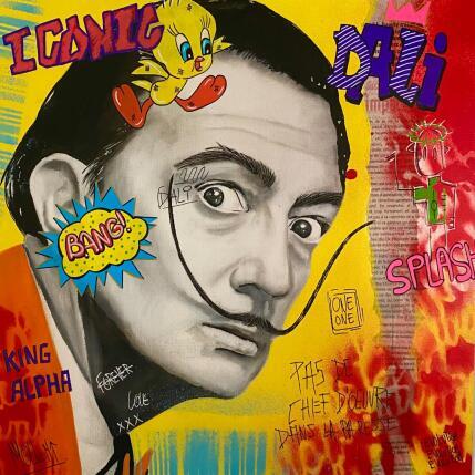 Painting F4  Iconic by Molla Nathalie  | Painting Pop-art Acrylic, Posca, Wood Pop icons
