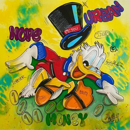 Painting F4  Money by Molla Nathalie  | Painting Pop-art Acrylic, Posca, Wood Pop icons