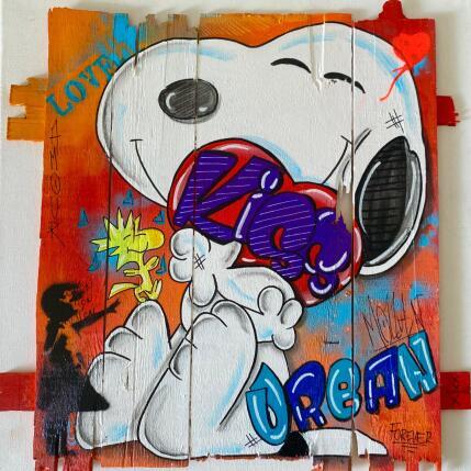 Painting F4 Love by Molla Nathalie  | Painting Pop-art Acrylic, Posca, Wood Pop icons