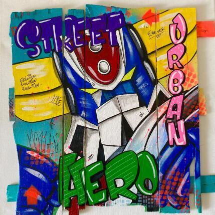 Painting F4 HERO by Molla Nathalie  | Painting Pop-art Acrylic, Posca, Wood Pop icons