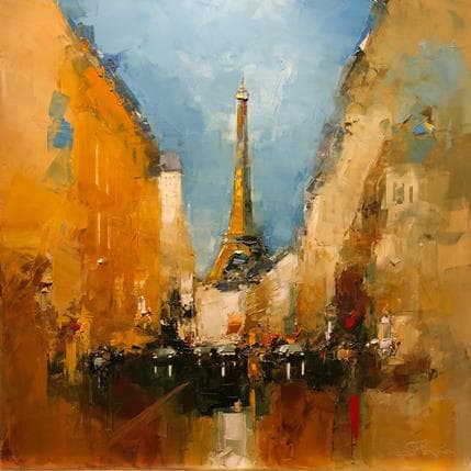 Peinture La tour Eiffel par Castan Daniel | Tableau Figuratif Huile Vues urbaines