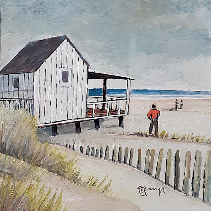 Painting AR37 LE CABANON by Burgi Roger | Painting Figurative Acrylic Landscapes, Marine, Nature, Pop icons