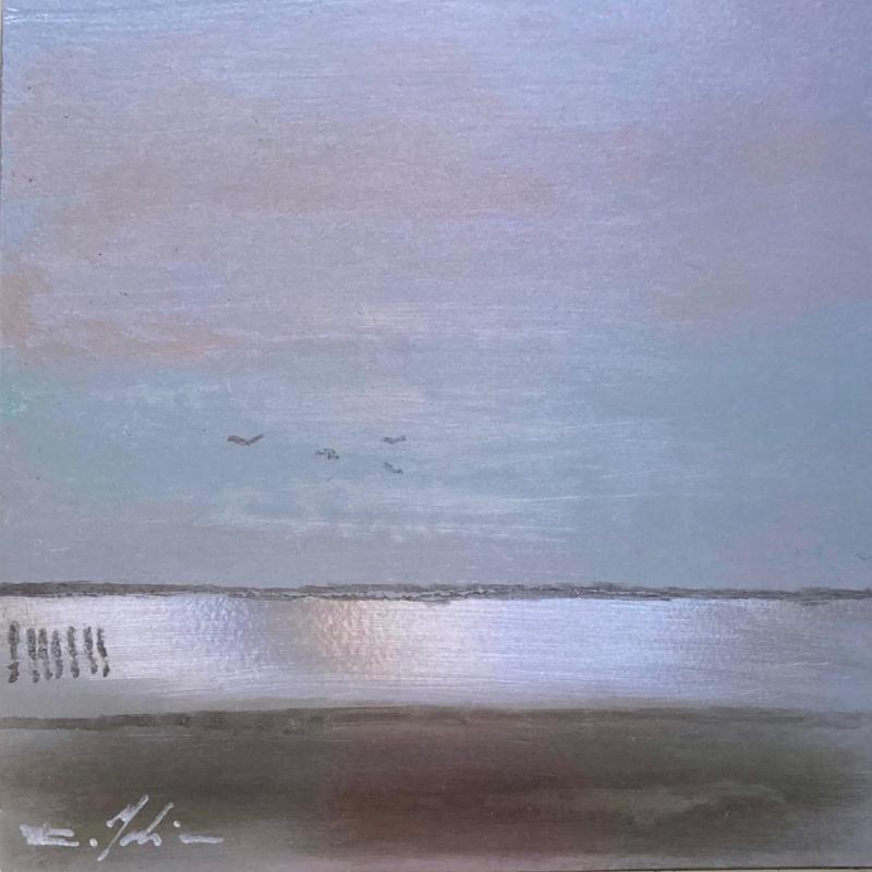 Painting Les Salins Sète  by Mahieu Bertrand | Painting Figurative Metal Landscapes, Marine