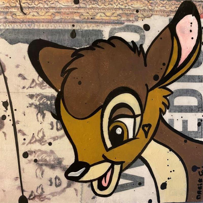 Painting F1  Bambi by Marie G.  | Painting Pop-art Acrylic, Gluing, Wood Pop icons