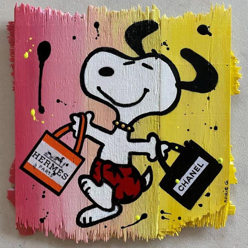Painting F2  vive le  shopping by Marie G.  | Painting Pop-art Acrylic, Wood Pop icons