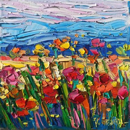Painting Little fall things by Georgieva Vanya | Painting Figurative Oil Landscapes, Pop icons