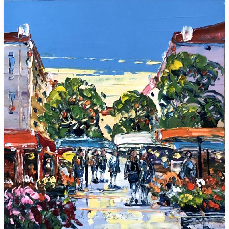 Painting Marché place Richelme Aix by Corbière Liisa | Painting Figurative Oil Landscapes, Life style