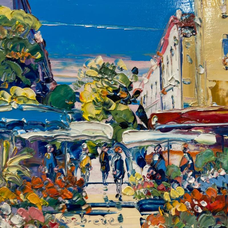 Painting Jour de marché à Aix by Corbière Liisa | Painting Figurative Oil Urban