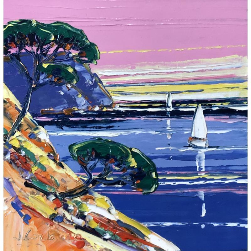Painting Visites dans les calanques by Corbière Liisa | Painting Figurative Oil Landscapes, Pop icons