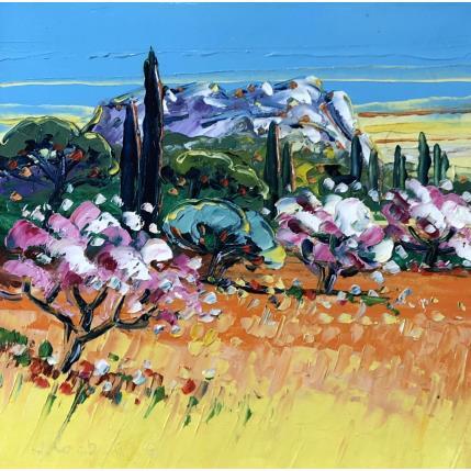 Gemälde Printemps , on est là von Corbière Liisa | Gemälde Figurativ Öl Landschaften, Pop-Ikonen