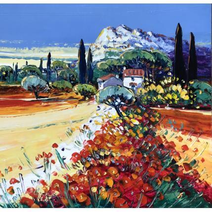 Painting Autour de la Sainte Victoire by Corbière Liisa | Painting Figurative Oil Landscapes