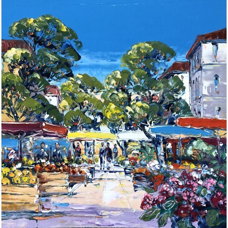 Painting Salade de fruits à la place Richelme, Aix by Corbière Liisa | Painting Figurative Oil Landscapes