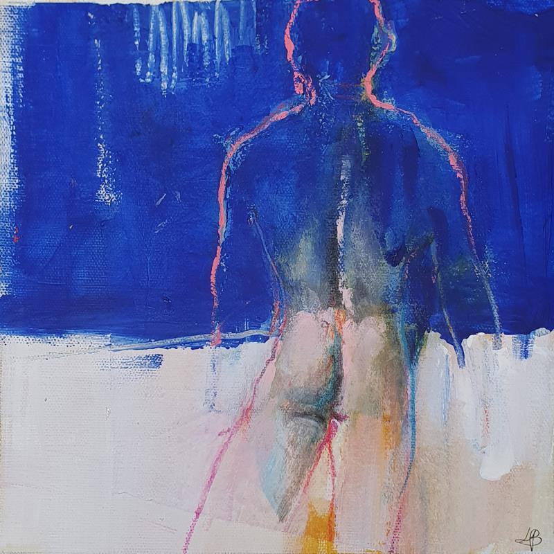Painting Silhouette en clair-obscur by Bergues Laurent | Painting Figurative Acrylic, Charcoal, Ink, Paper, Watercolor Nude