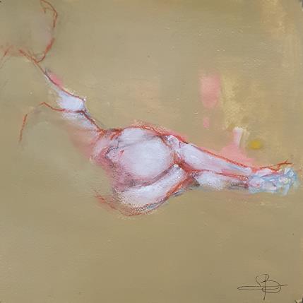 Painting Légèreté suspendue by Bergues Laurent | Painting Figurative Acrylic, Paper, Watercolor Nude