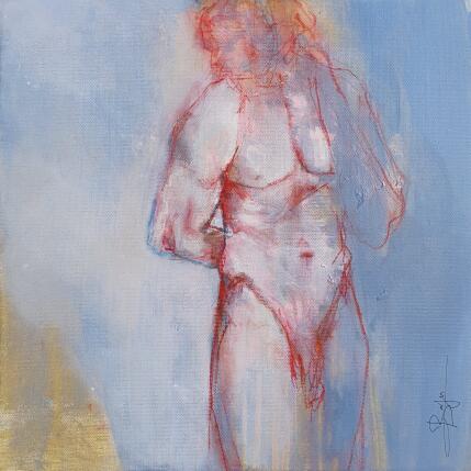 Painting Corps céleste by Bergues Laurent | Painting Figurative Acrylic, Ink, Watercolor Nude