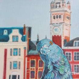 Painting Salut ! by Emma Fischer | Painting Realism Acrylic Animals, Pop icons