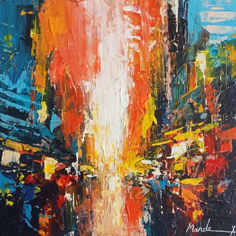 Painting Light on 7th Avenue by Mande | Painting Realism Oil Pop icons, Urban