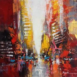 Painting Better life than hever by Mande | Painting Realism Oil Urban