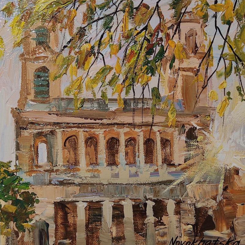 Painting Eglise St Sulpice by Novokhatska Olga | Painting Figurative Acrylic, Oil Pop icons, Urban