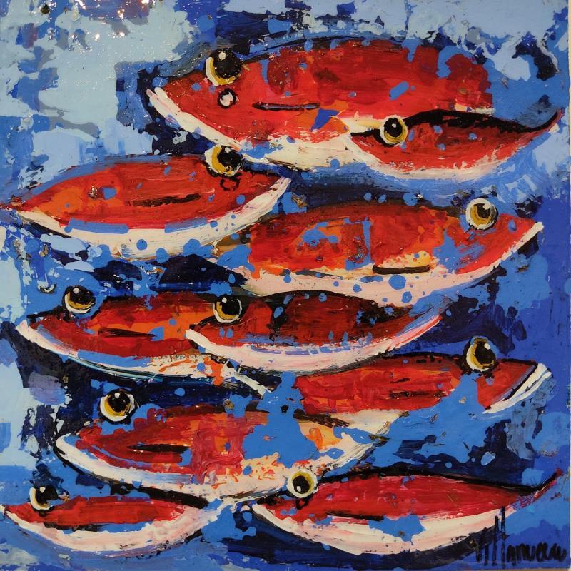 Painting Familia roja by Villanueva Puigdelliura Natalia | Painting Figurative