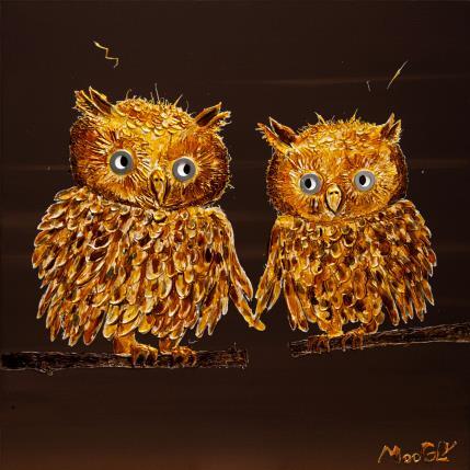 Painting Complémentarius by Moogly | Painting Raw art Acrylic, Pigments, Resin Animals