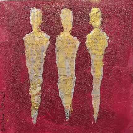 Painting Vermillon by Rocco Sophie | Painting Raw art Acrylic, Gluing, Sand