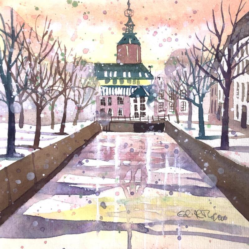 Painting NO.  2576 THE HAGUE PRINSESSEWAL by Thurnherr Edith | Painting Subject matter Watercolor Urban
