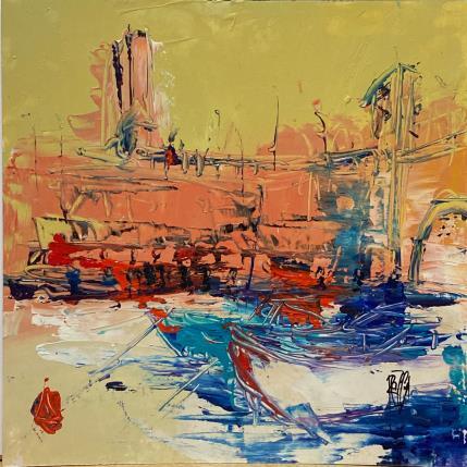 Painting Au port by Raffin Christian | Painting Figurative Oil Marine, Pop icons