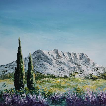 Painting Lavandes sauvages by Blandin Magali | Painting Figurative Oil Landscapes