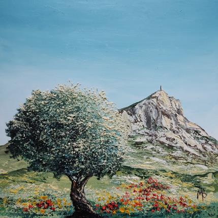 Painting Olivier 2 by Blandin Magali | Painting Figurative Oil Landscapes