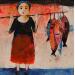 Painting ST M4 by Abiy | Painting Figurative Life style Child Oil Gluing