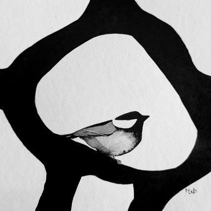 Painting L'encrier des muses by Mü | Painting Figurative Ink Animals, Architecture, Black & White