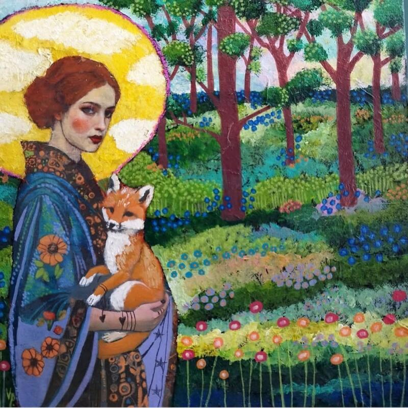Painting L éclosion  by Picini Victoria | Painting Figurative Acrylic, Gluing Animals, Landscapes, Life style