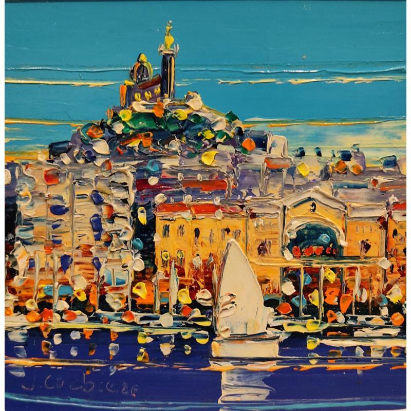 Painting Coup de Mistral dans le Vieux Port by Corbière Liisa | Painting Figurative Oil Landscapes