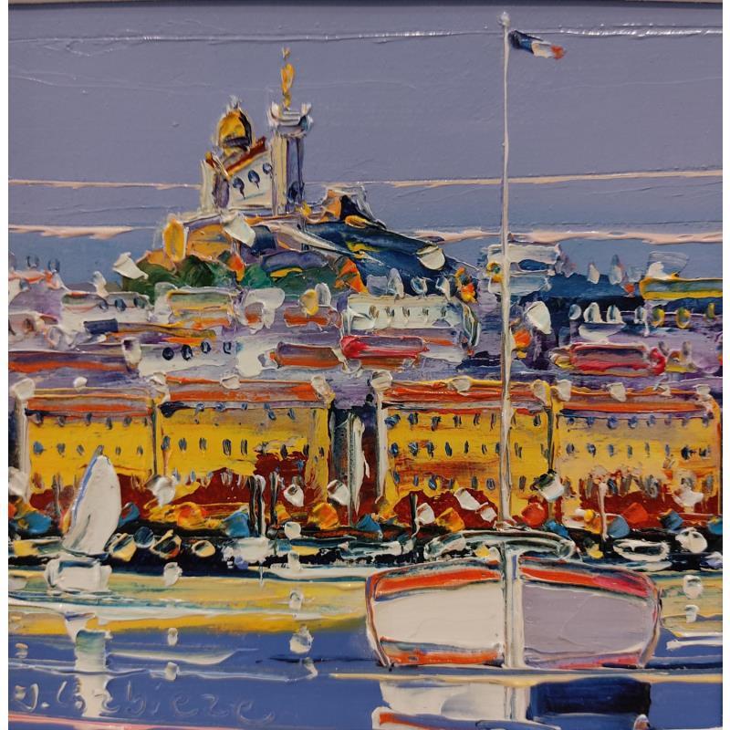 Painting Vieux Port et Bonne Mère by Corbière Liisa | Painting Figurative Oil Landscapes