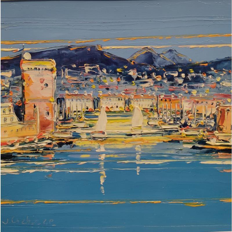 Painting Voiles dans le Vieux Port by Corbière Liisa | Painting Figurative Oil Landscapes, Pop icons