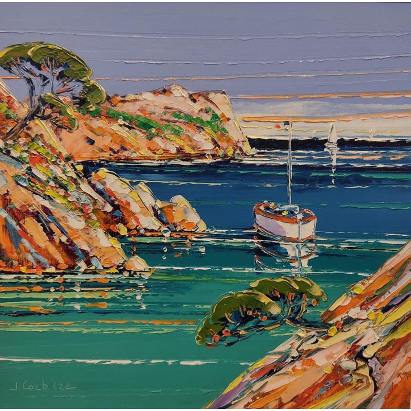 Painting Cap Canaille, Cassis by Corbière Liisa | Painting Figurative Oil Landscapes, Marine