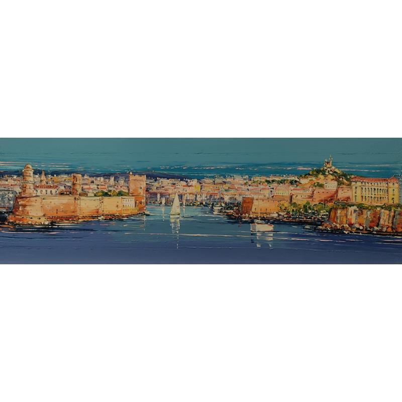 Painting Belle journée à Marseille by Corbière Liisa | Painting Figurative Oil Landscapes