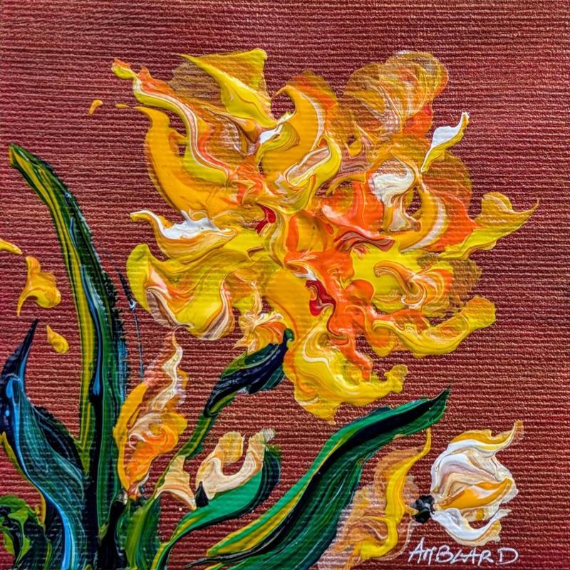 Painting Petite Narcisse by Amblard Florence | Painting Impressionism Acrylic Nature