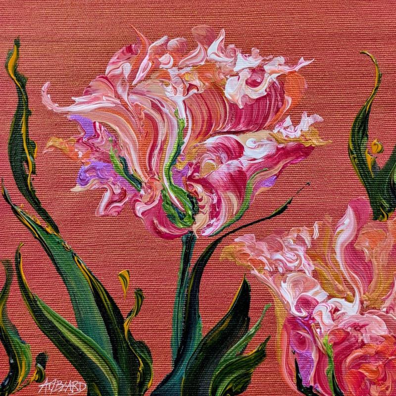 Painting Tulipes perroquet  by Amblard Florence | Painting Impressionism Acrylic Nature