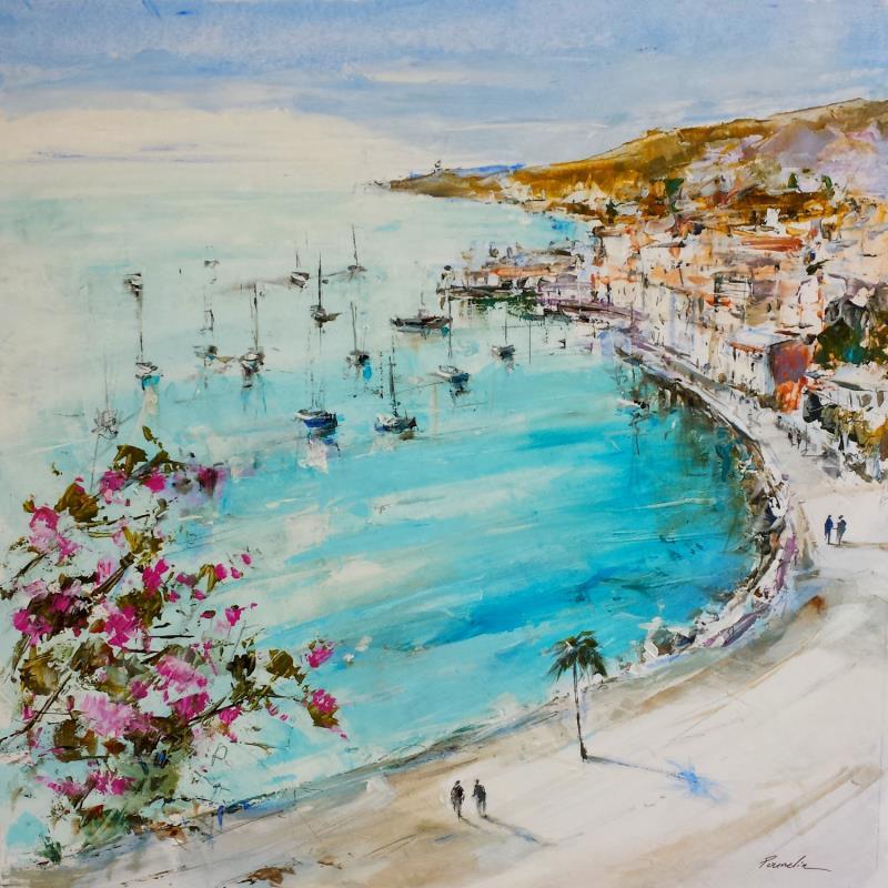 Painting Villefranche by Poumelin Richard | Painting Figurative Oil Nature